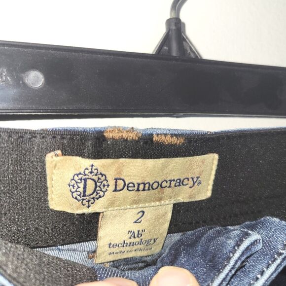 Democracy Ab Technology Distressed Skinny Ankle Jeans 2 - Picture 2 of 9